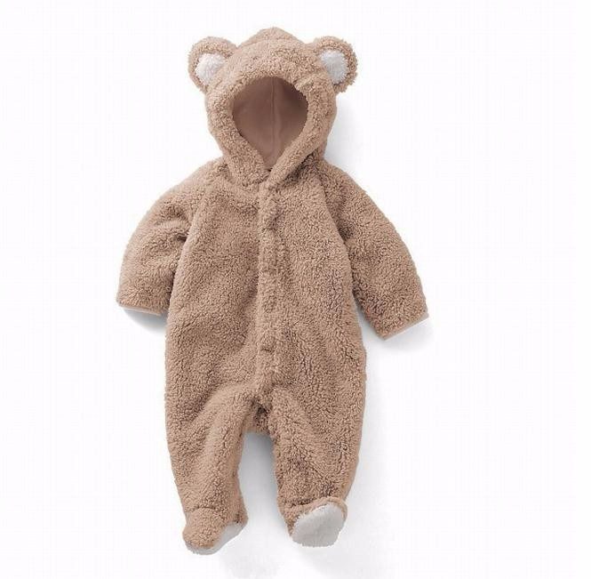 Nouveau-né bébé barboteuse hiver Costume bébé garçons vêtements corail polaire chaud bébé filles vêtements Animal salopette bébé barboteuses – Image 8